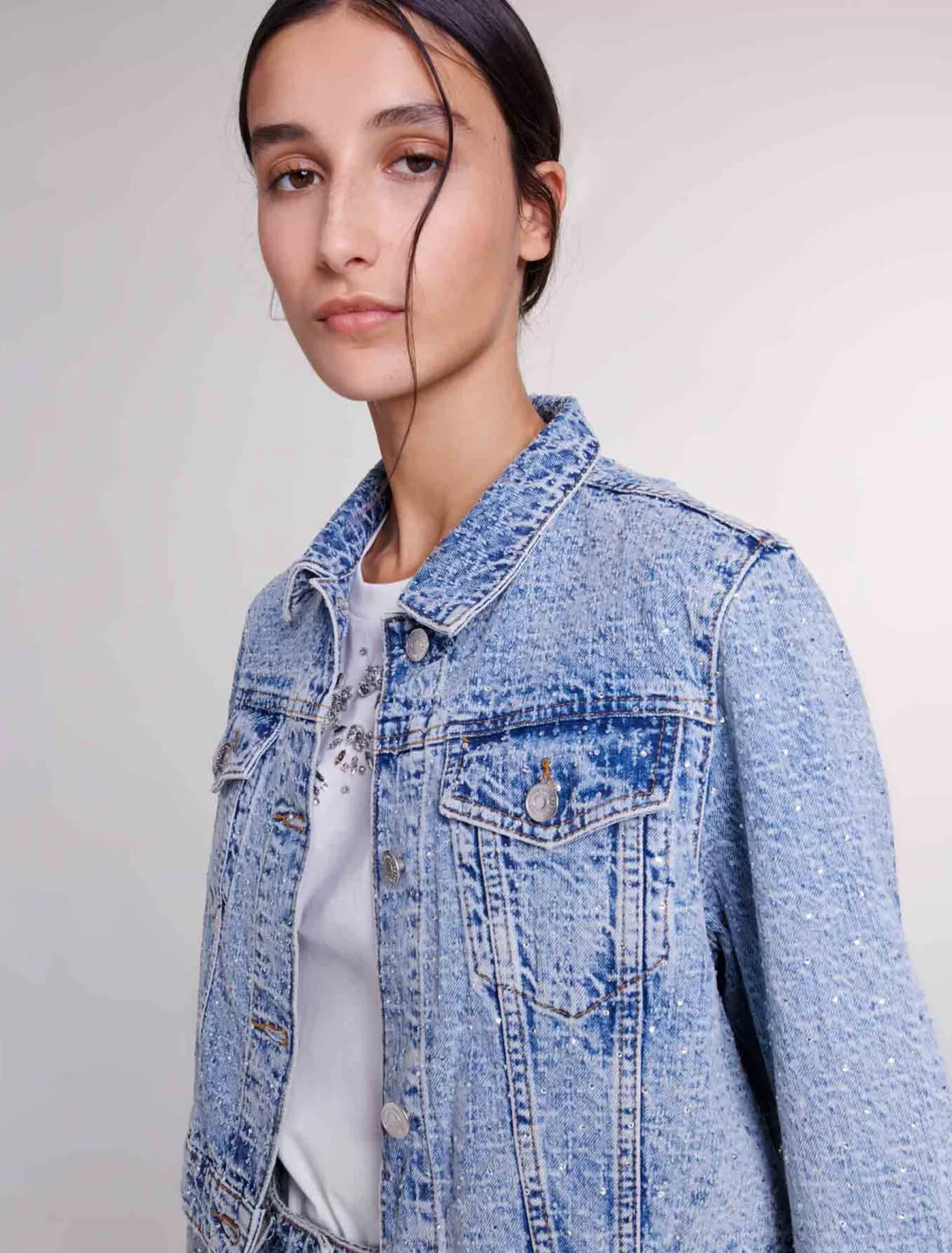 Hot Blouson Court En Denim - Vestes & Blousons | Vestes & Blousons