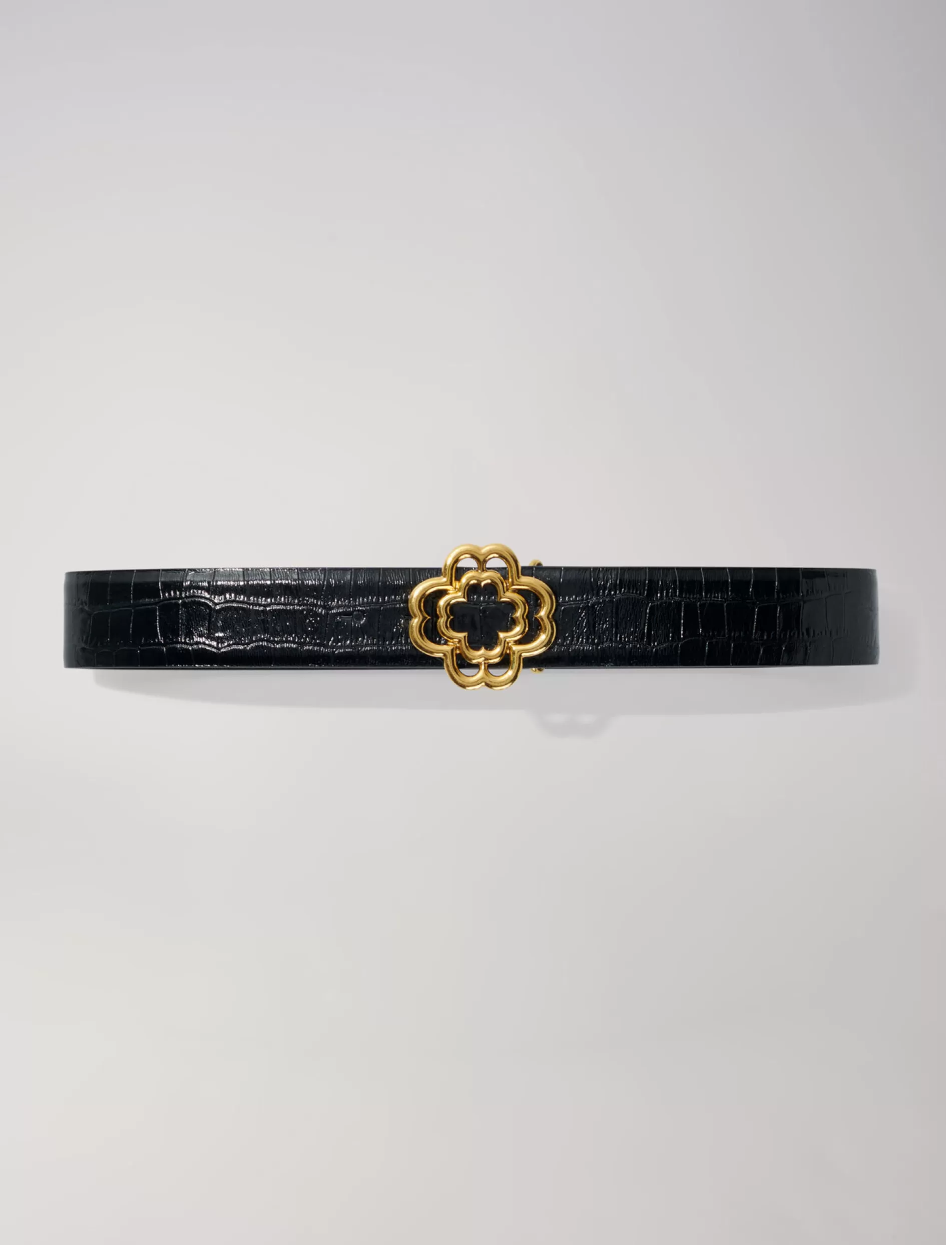 Flash Sale Ceinture Double M En Cuir Croco - Ceintures | Ceintures