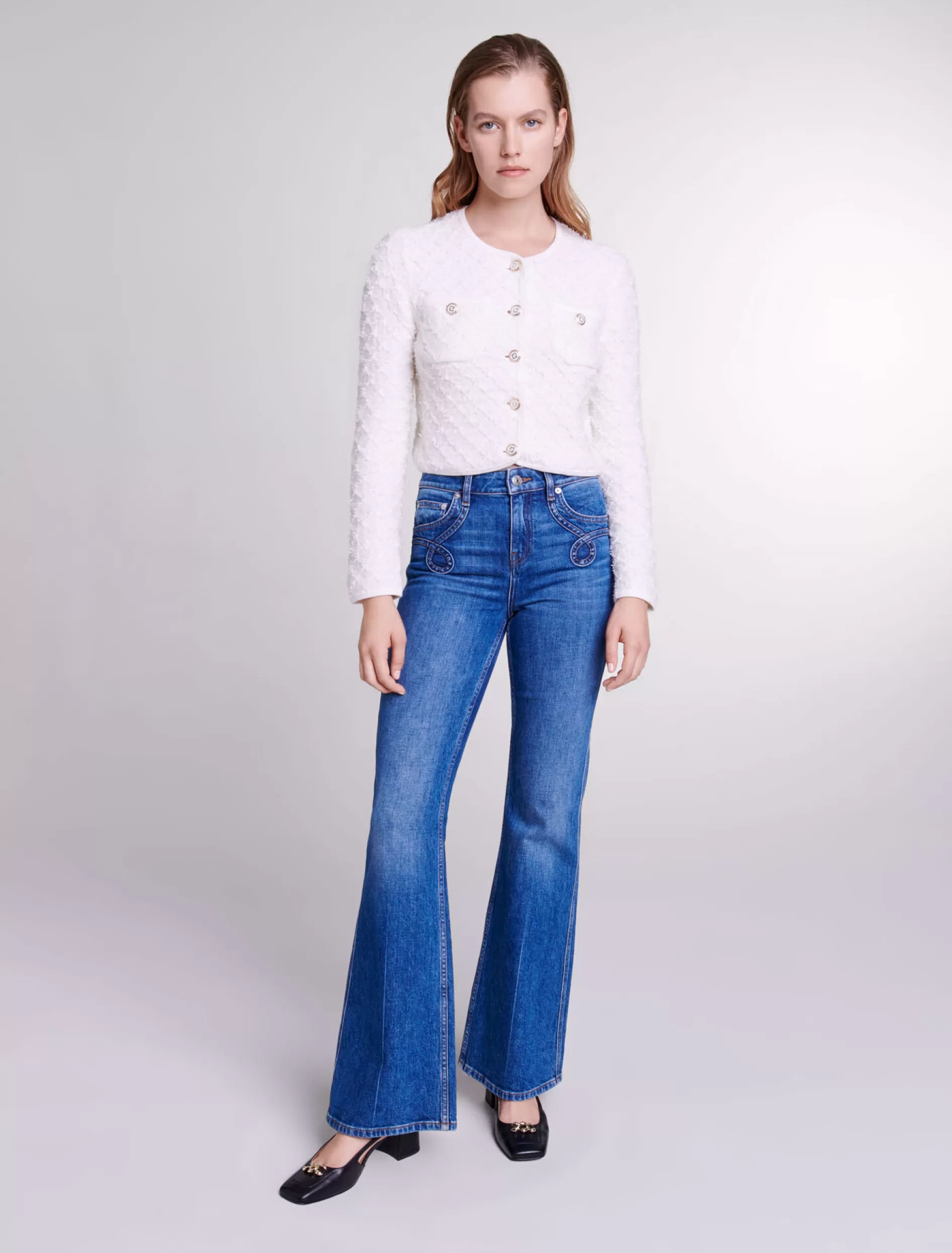 Best Sale Jean Flare à Poches Brodées - | Pantalons & Jeans