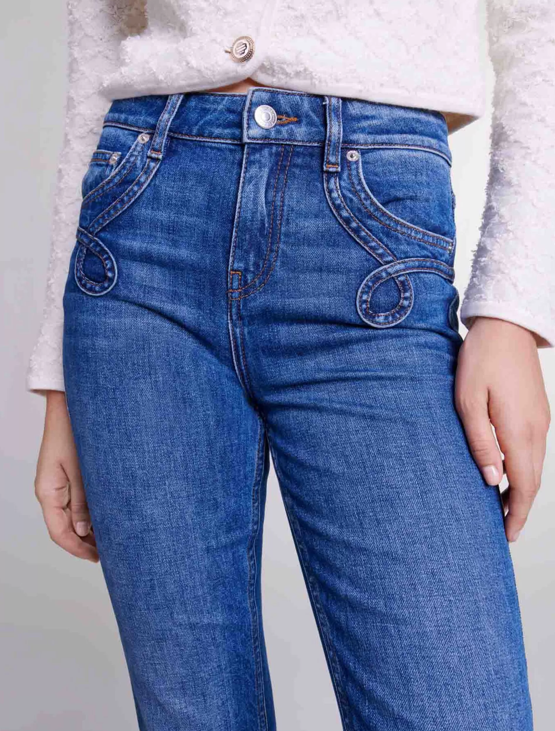 Best Sale Jean Flare à Poches Brodées - | Pantalons & Jeans