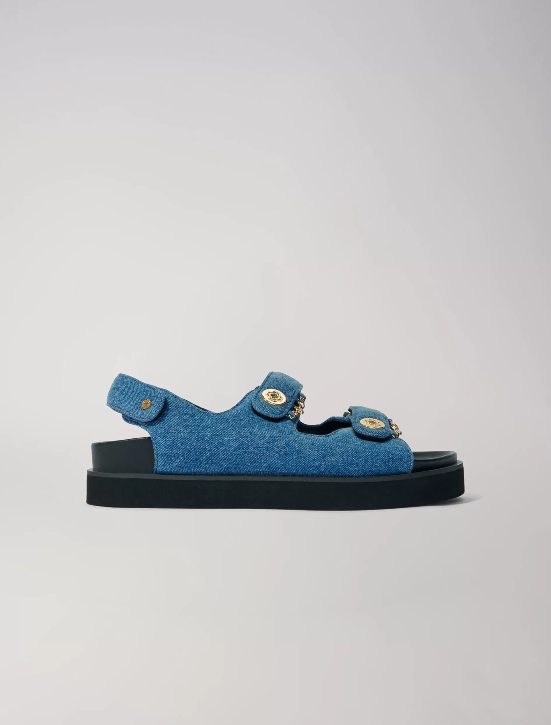 Online Sandales Plates En Denim - Sandales & Ballerines | Sandales & Ballerines